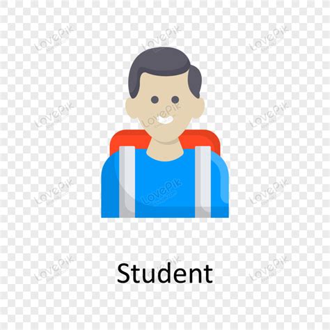 Student Vector Flat Icon Design Illustration Campus Learning