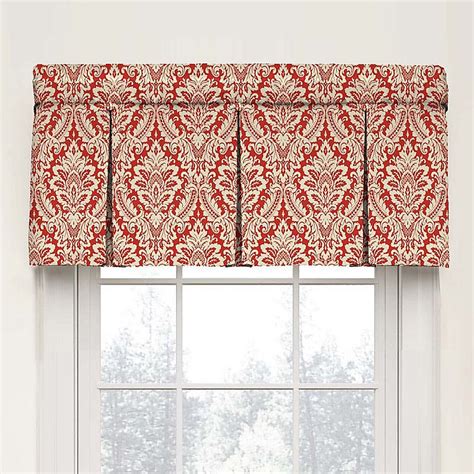 Waverly Donnington Damask Box Pleat Cotton Valance Bed Bath And Beyond Valance Window