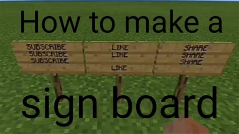 How To Make A Sign Board Minecraft Technical Gaming With Pro Youtube