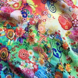 Multicolor Digital Floral Printed Satin Organza Fabric Saroj Fabrics