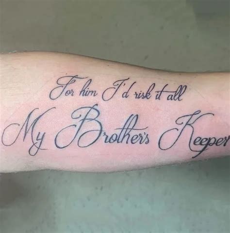 43 My Brother's Keeper Tattoo Designs To Show Your Brotherhood