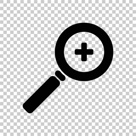 Magnifying Glass Icon Black Glass Icon Soft Shadow Transparent