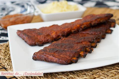 Costillas De Cerdo Al Horno Con Salsa Barbacoa Casera Recetas De