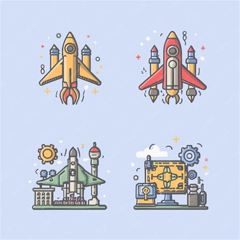 Premium Vector | Aeronautical engineering amp aerospace engineering ...