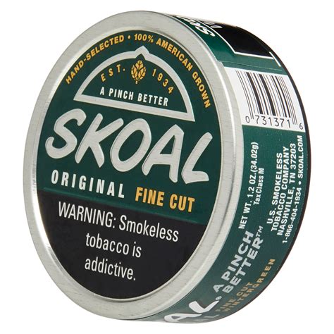 Skoal Wintergreen Original Fine Cut Chewing Tobacco 1 2oz Smoke Shop