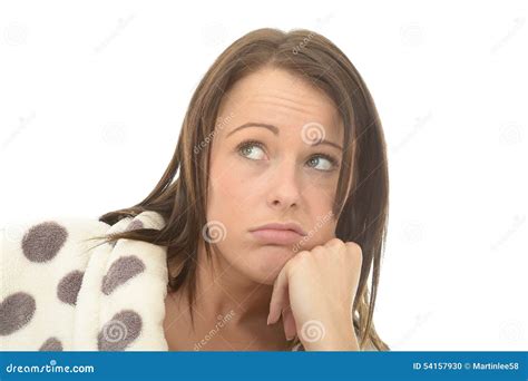 Fed Up Bored Attractive Young Woman Looking Miserable Stock Photo