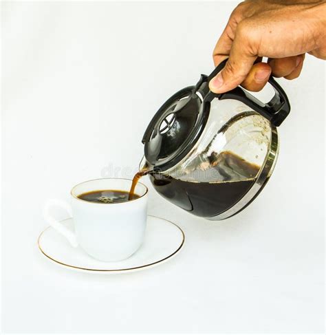 Coffee Pouring To The Cup Stock Photo Image Of Brown 30575440