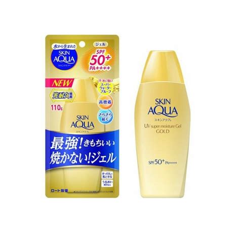 Rohto Mentholatum Skin Aqua Uv Super Moisture Gel Gold Spf Pa