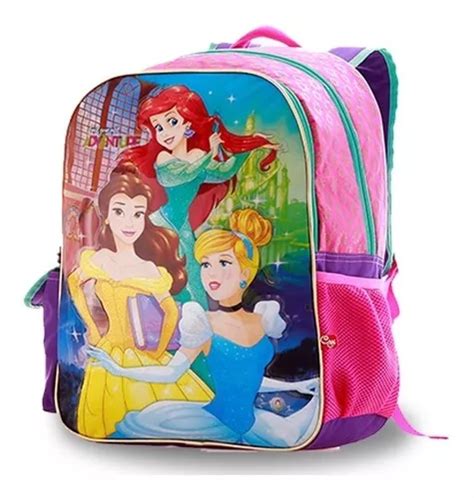 Morral Escolar Grande Para Niña Princesas Disney MercadoLibre