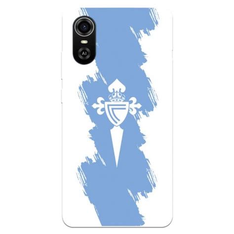 Funda Para Zte Blade A Plus Del Rc Celta Escudo Trazo Azul Licencia