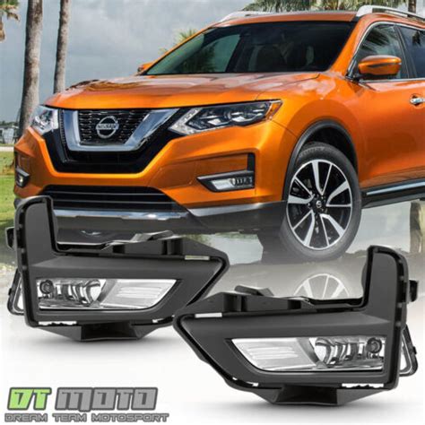 For 2017 2020 Rogue S SL SV Bumper Fog Lights Driving Lamps Kit W