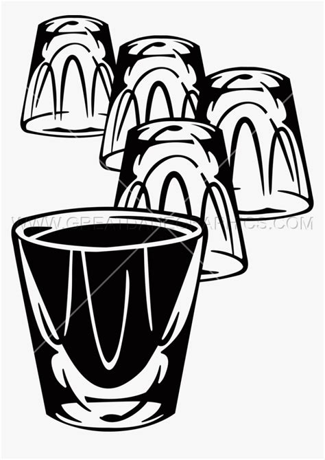 Shot Glass Clipart Black And White