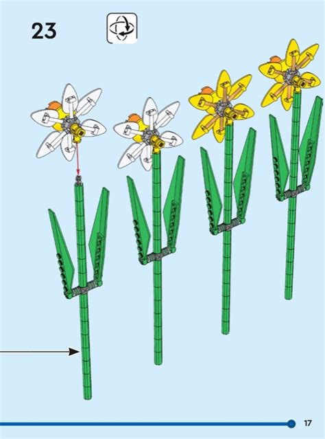 LEGO Instructions For Set 40646 Daffodils Icons Botanical Collection