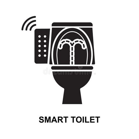 Smart Toilet Icon Isolated On White Background Stock Vector