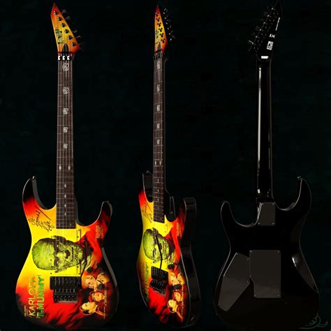 Kirk Hammett Esp Kh 3 Karloff Mummy Guitar 3d Model 10 C4d 3ds