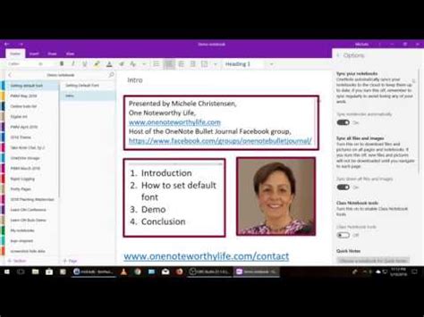 How To Set The Default Font In Onenote For Windows Youtube