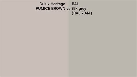 Dulux Heritage Pumice Brown Vs Ral Silk Grey Ral Side By Side