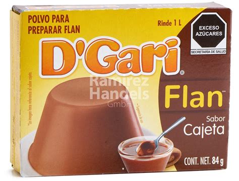 Gelatina FLAN CAJETA Sabor Cajeta DGARY 120 G Wackelpudding MHD 28