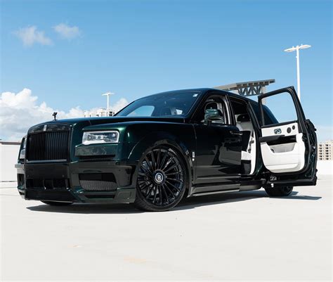 Lowered Widebody Rolls Royce Cullinan On S Has A Dark Emerald