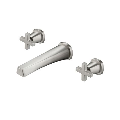 Two Cross Handle Wall Mounted Bathroom Faucet Purity