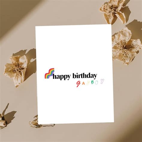Gay Birthday Card Lgbtqia Birthday Card Funny Birthday Card Greeting Card Pride Card Pride