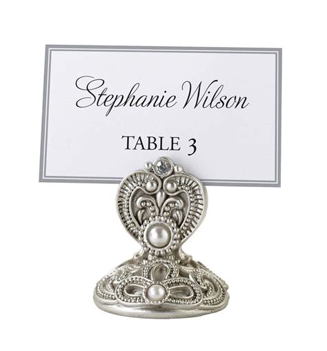 Set Of 4 Jeweled Place Card Holders Place Card Holder Here Comes The