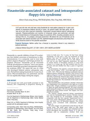 Finasteride-associated cataract and intraoperative floppy-iris syndrome ...