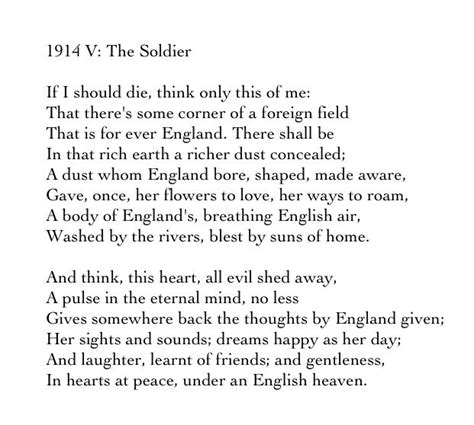 1914 V: The Soldier - Rupert Brooke Winter Poems, Battle Of The Somme, Remembrance Sunday ...