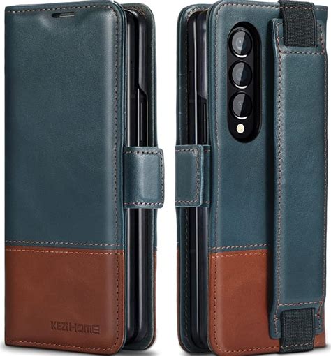 Amazon Kezihome Samsung Galaxy Z Fold Case Genuine Leather