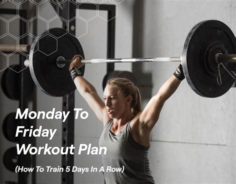 Monday To Friday Workout Plan How To Train 5 Days In A Row Fitbod The Fitness Success