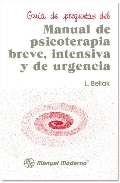 GUIA DE PSICOTERAPIA BREVE INTENSIVA Y DE URGENCIA Librería