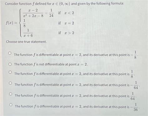 Solved Consider Function F Defined For X € 0 ∞ And Given