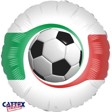 Partycolare Palloncino Mylar Cm Pallone Calcio Con Tricolore