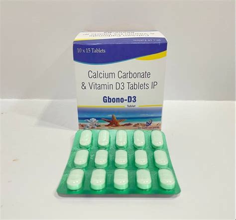 Calcium Carbonate 1250 Mg Eq To Elemental Calcium 500mg And Vitamin D3 250iu Tablet At Rs 60 Box