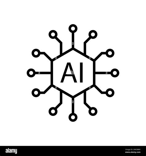 Artificial Intelligence Ai Processor Chip Vector Icon Processor