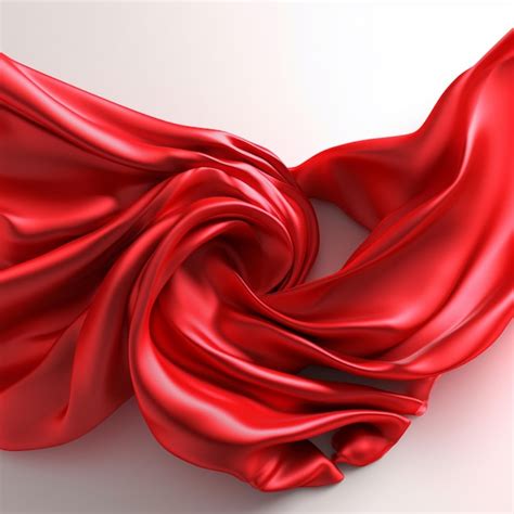 Premium Photo A Close Up Of A Red Silk Fabric With A White Background