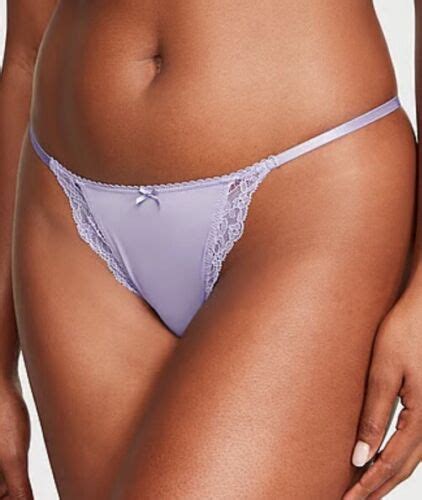 Victorias Secret Dream Angels String Bikini Panty Purple Satin Medium Nwt Ebay
