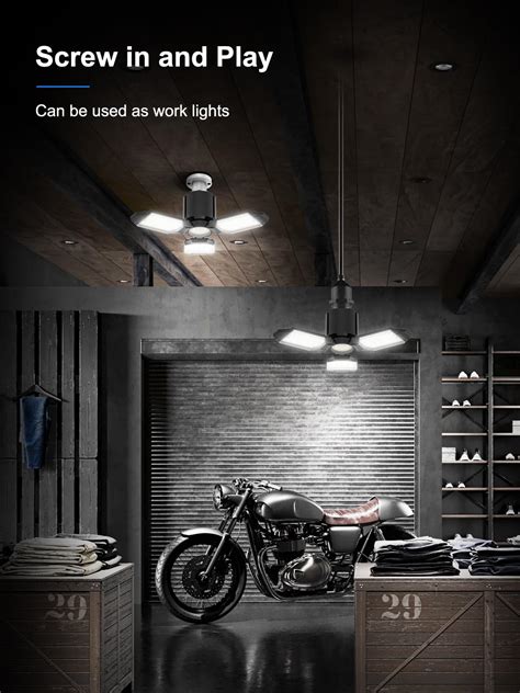 Snapklik Toberich Led Garage Lights Pack Lm Shop Lights