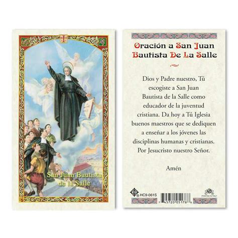 Oración a San Juan Bautista de la Salle