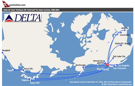 Delta Destination Map Asia