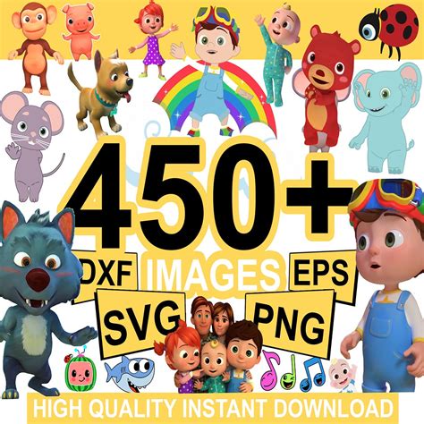 450 Bundle Cocomelon Svg Cocomelon Clipart Cocomelon Party Inspire Uplift