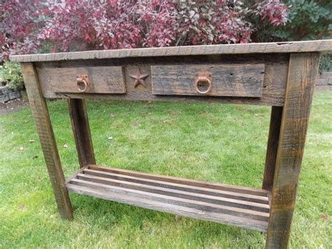 Barnwood Console Table By Teresa Mellon ~ Woodworking Community