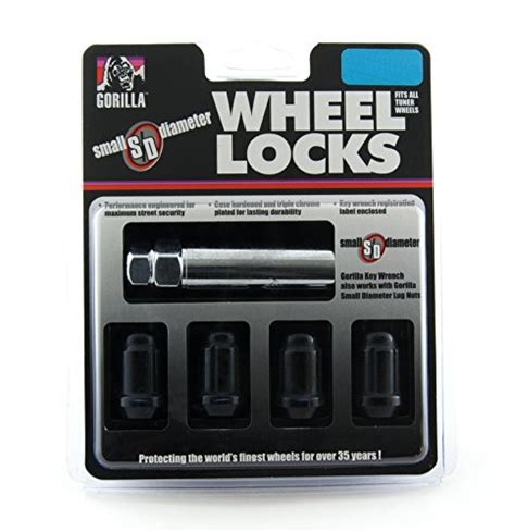 Gorilla Automotive Bc Black Chrome Small Diameter Wheel Locks