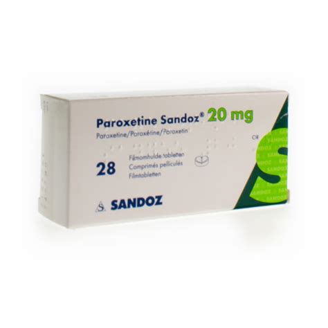 Paroxetine Mg Sandoz Filmomh Tabl X Mg Apotheek Kestens