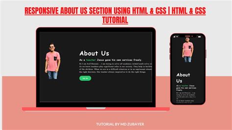 About Us Section Design How To Create Responsive About Us Page Using