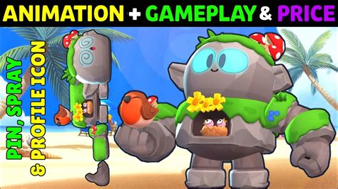 Brawl Stars Stone Troll Lou Gameplay Animation Cost Pin Spray