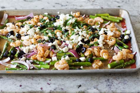 Mediterranean Shrimp Sheet Pan Dinner Homemade Food Junkie