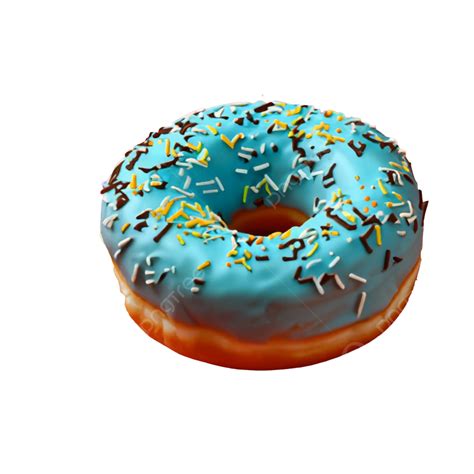 Bluish Donut Donut Blue Green Donuts Png Transparent Clipart Image