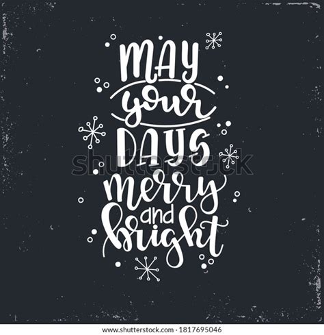 May Your Days Merry Bright Vector Stock Vector Royalty Free