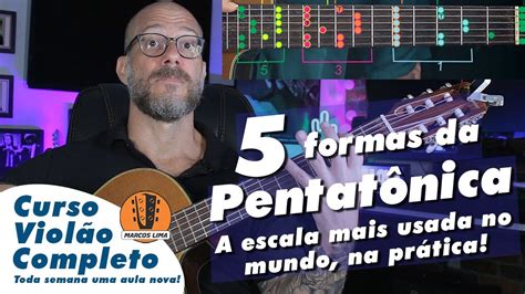 Solo no violão Aprenda as 5 Formas da escala Pentatônica Maior 1º